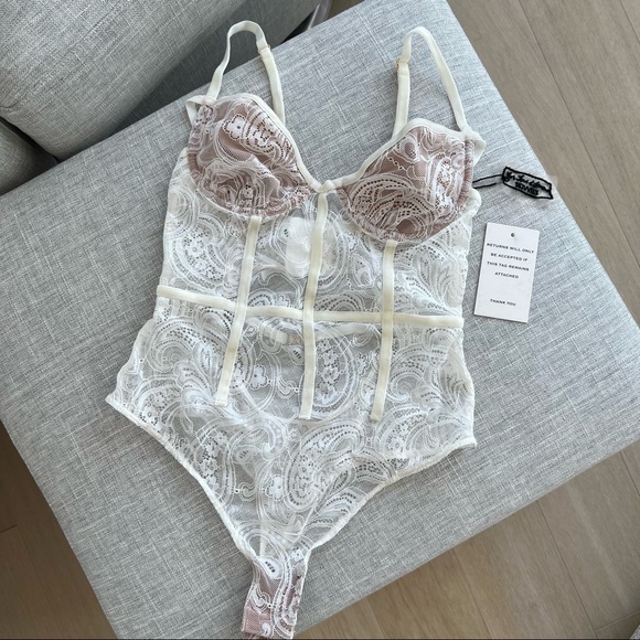 RARE! For Love & Lemons Belle Corset Bodysuit - Picture 1 of 14